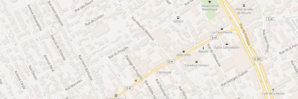 Plan du 93 Rue Maurice Berteaux à Bezons