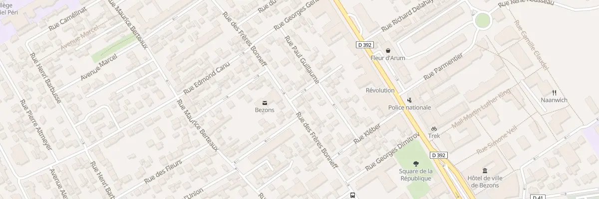 Plan du 32 Rue des Frères Bonneff à Bezons