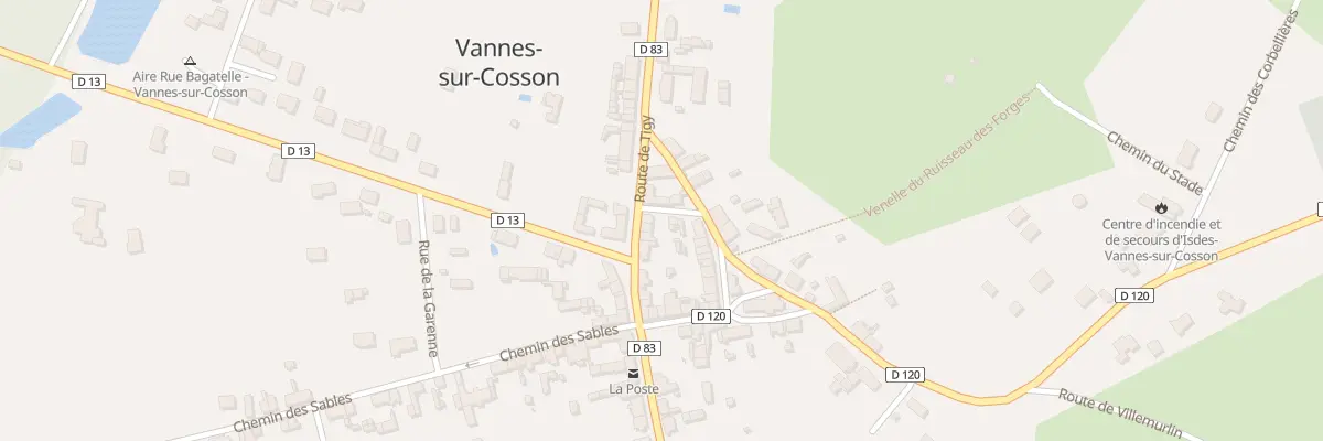 Plan du 2 Rue du Jeu de Paume à Vannes-sur-Cosson