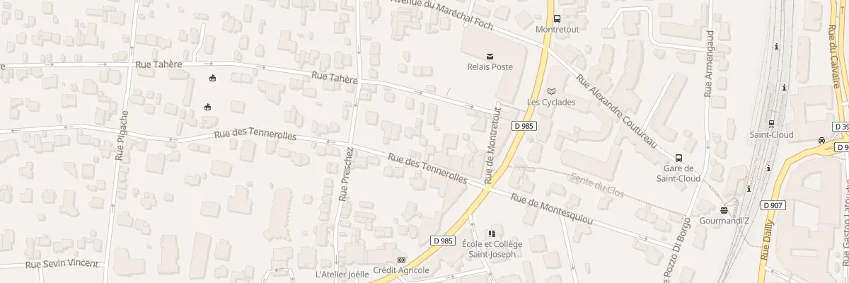 Plan du 10 Rue des Tennerolles à Saint-Cloud