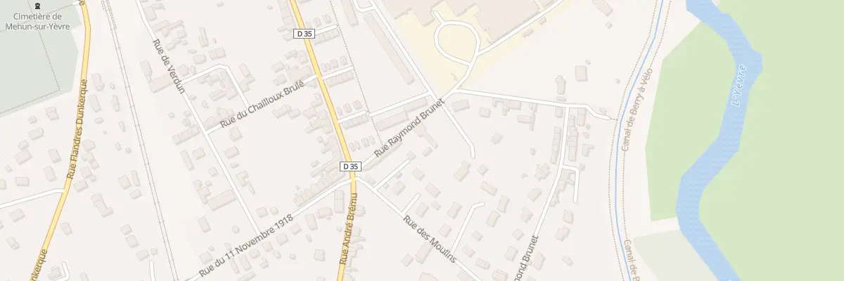 Plan du 6 Rue Raymond Brunet à Mehun-sur-Yèvre