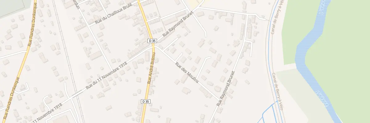 Plan du 9 Rue des Moulins à Mehun-sur-Yèvre