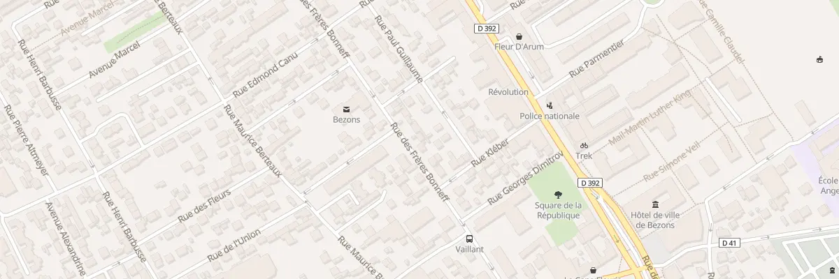Plan du 22 Rue des Frères Bonneff à Bezons