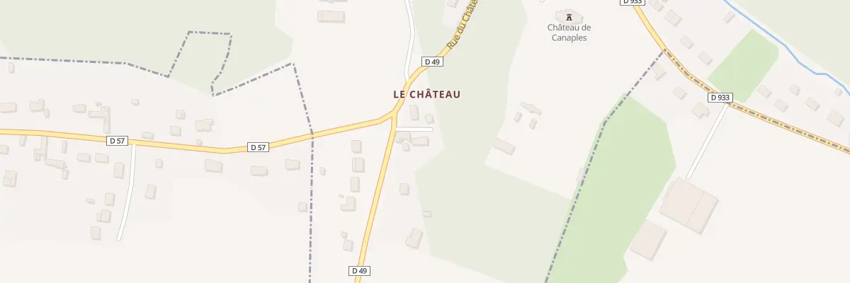 Plan du 9001 Rue de Vignacourt à Canaples