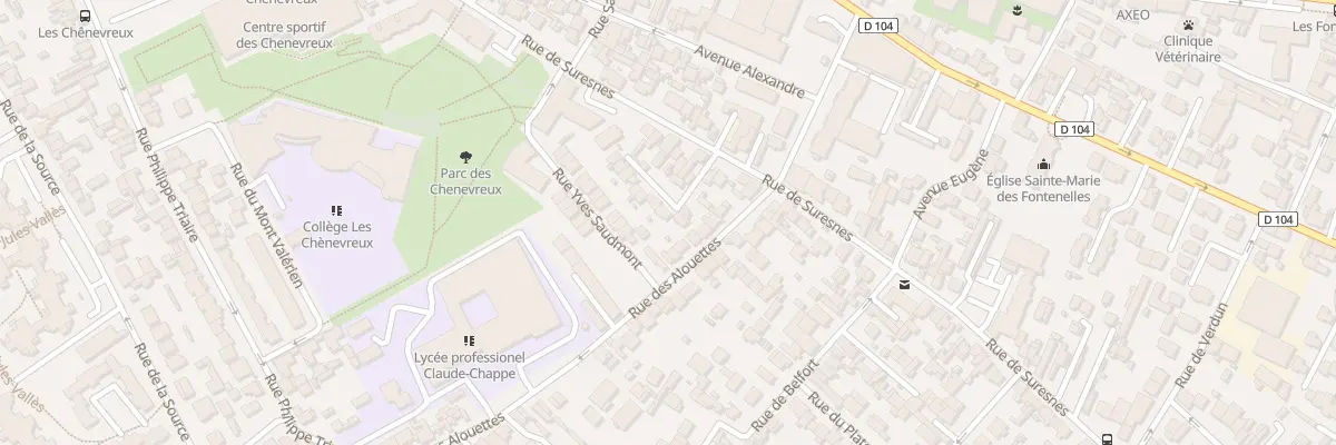Plan du 1 Rue des Alouettes à Nanterre