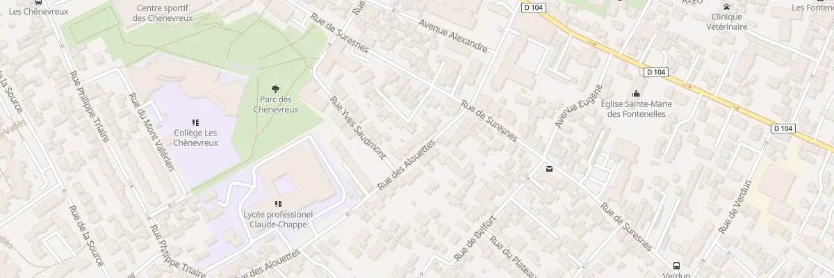 Plan du 30 Rue des Alouettes à Nanterre