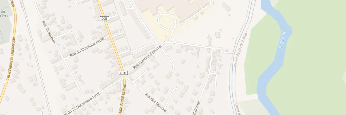 Plan du 12 Rue Raymond Brunet à Mehun-sur-Yèvre