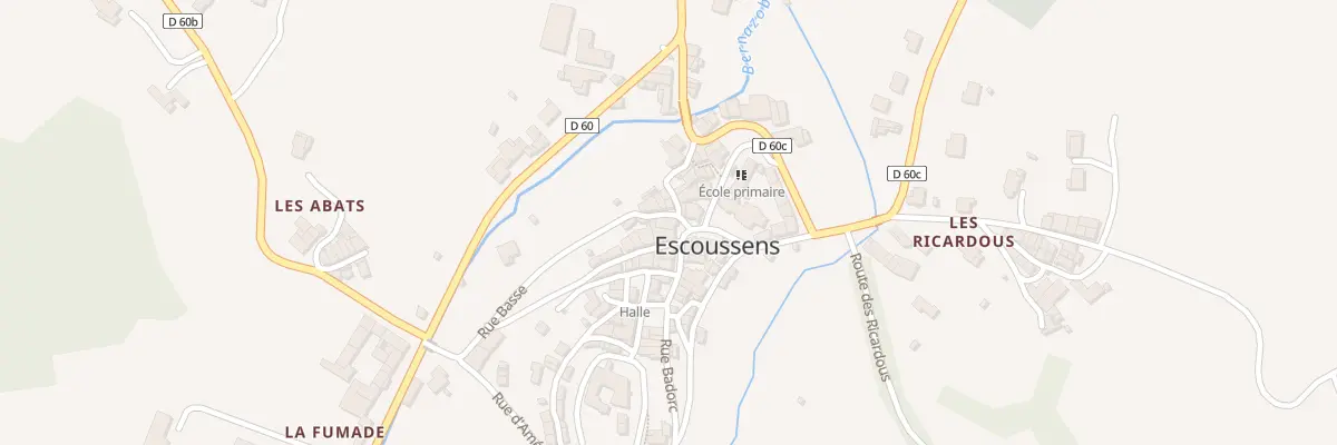 Plan du 2 Pl de l’Hôtel de Ville à Escoussens