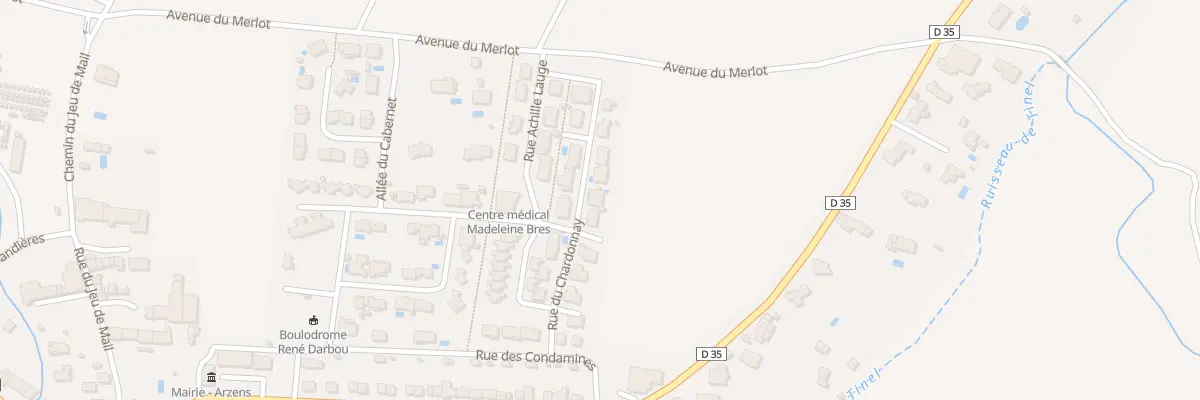 Plan du 10 Rue du Chardonnay à Arzens