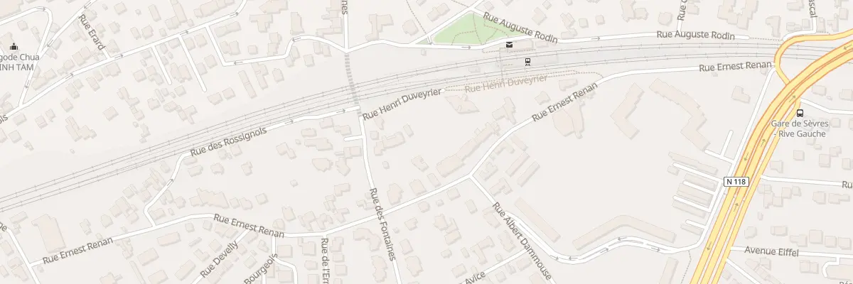 Plan du 16 Rue Ernest Renan à Sèvres