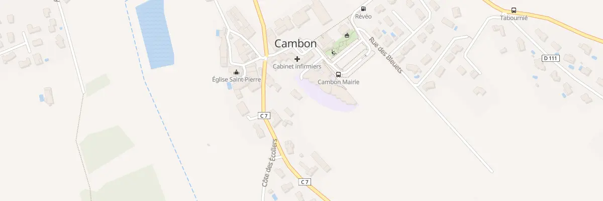 Plan du 43 Côte de Cambon à Cambon