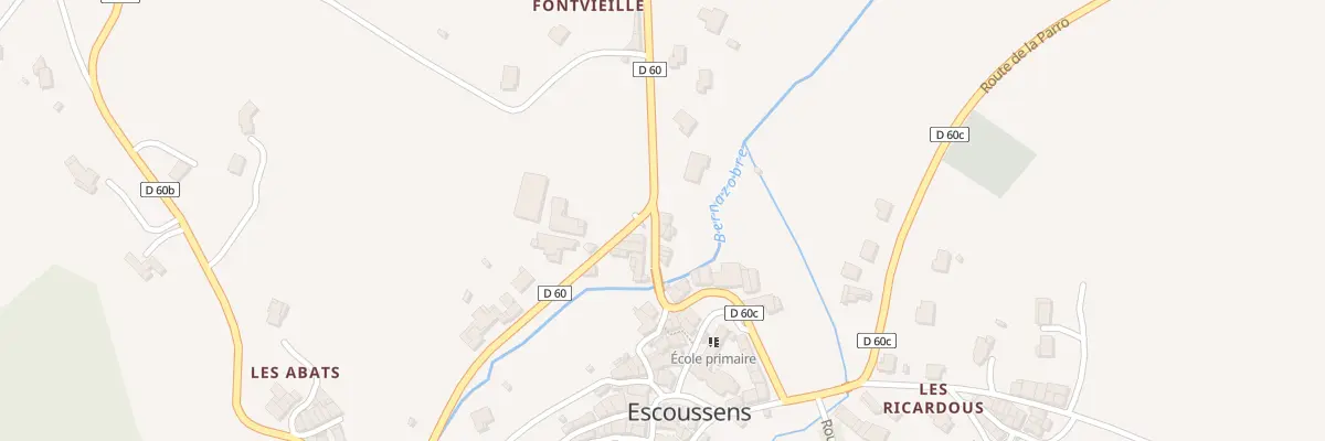 Plan du 16 Rue de la Fontaine à Escoussens
