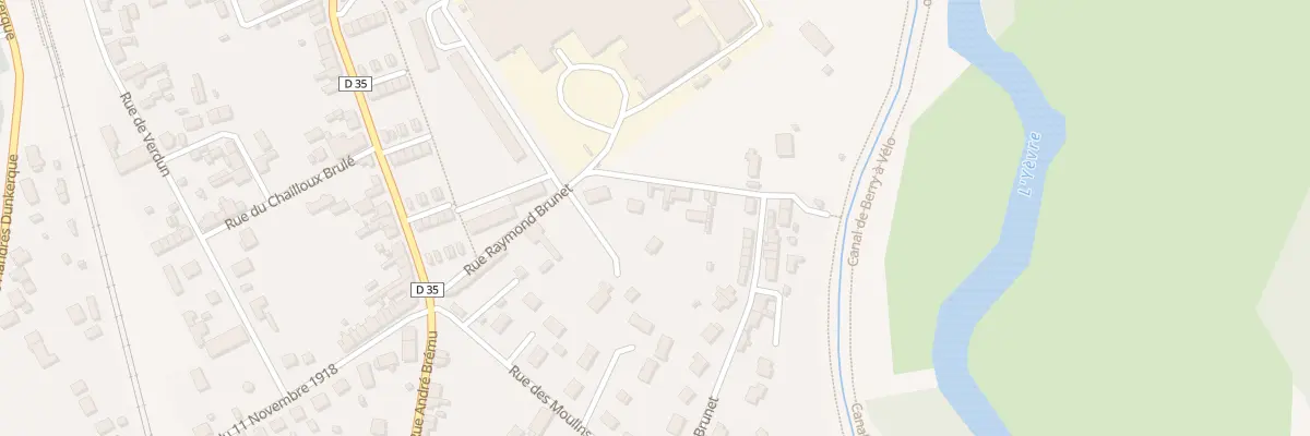 Plan du 16 Rue Raymond Brunet à Mehun-sur-Yèvre