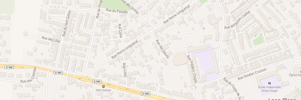 Plan du 591 Rue Pierre Longueval à Loon-Plage