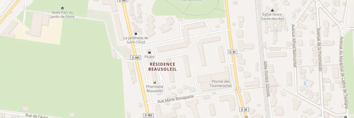 Plan du 9001 Res Beau Soleil à Saint-Cloud