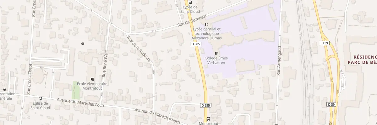 Plan du 95 Bd de la République à Saint-Cloud
