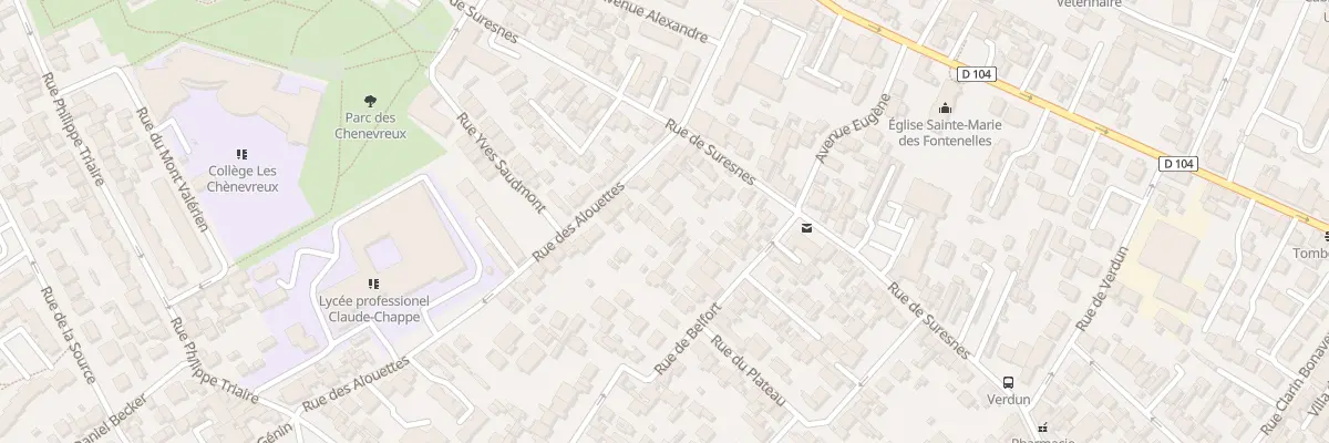 Plan du 23 Rue des Alouettes à Nanterre