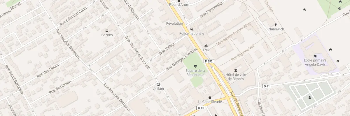 Plan du 8 Rue Georges Dimitrov à Bezons
