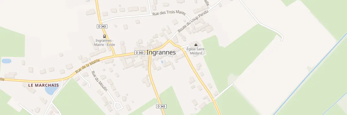 Plan du 14 Pl du Bourg à Ingrannes