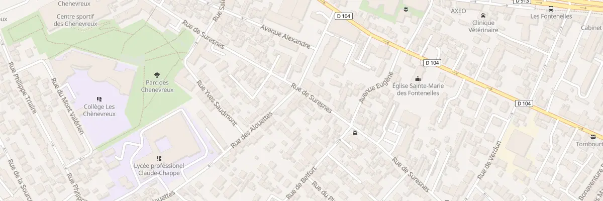 Plan du 100 Rue de Suresnes à Nanterre