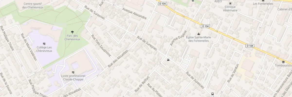 Plan du 102 Rue de Suresnes à Nanterre