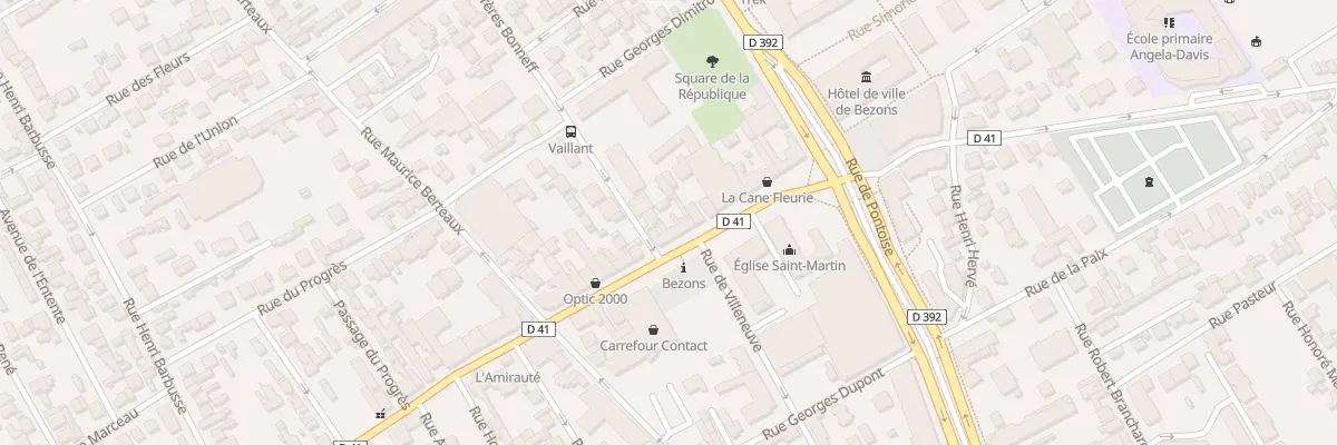 Plan du 2 Rue des Frères Bonneff à Bezons