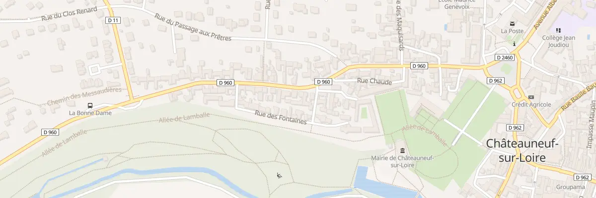 Plan du 59 Rue Bonne Dame à Châteauneuf-sur-Loire