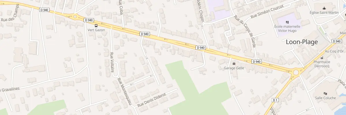 Plan du 333 Rue Charles de Gaulle à Loon-Plage