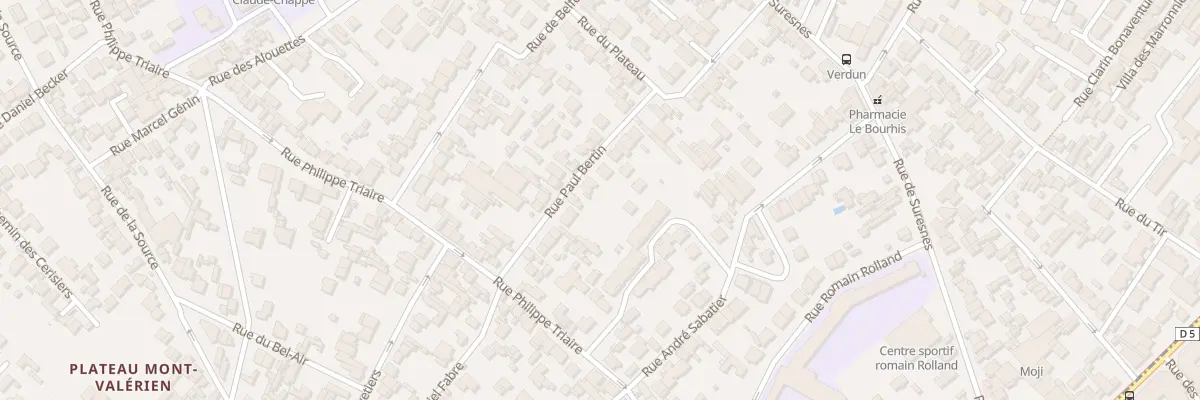 Plan du 22 Rue Paul Bertin à Nanterre