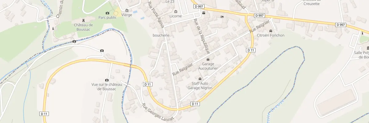 Plan du 1 Rue Reignier à Boussac