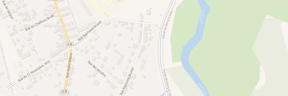 Plan du 25 Rue Raymond Brunet à Mehun-sur-Yèvre