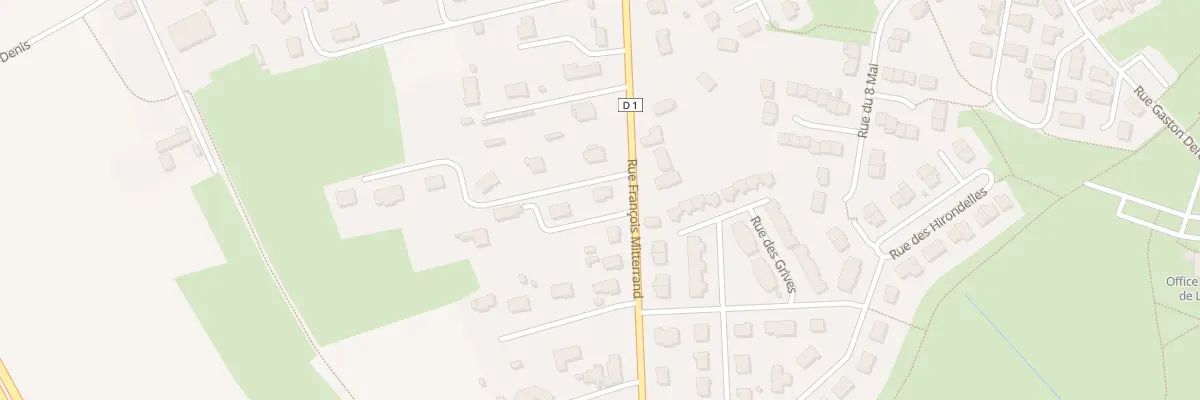 Plan du 852 Rue François Mitterrand à Loon-Plage