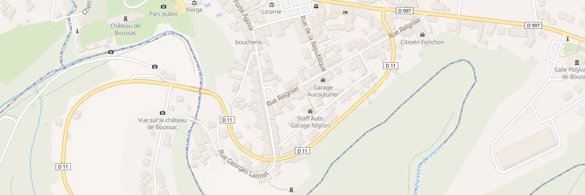 Plan du 8 Rue Reignier à Boussac