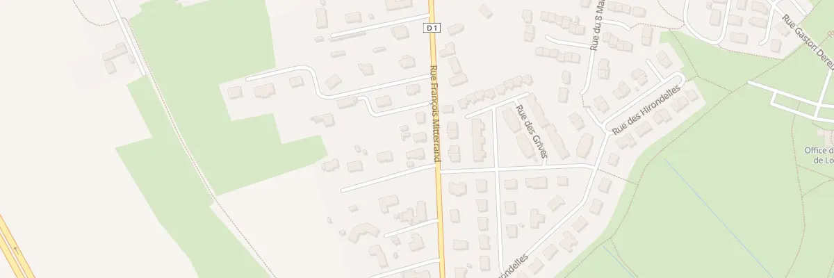 Plan du 896 Rue François Mitterrand à Loon-Plage