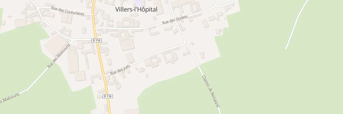 Plan du 1 Rue des Juifs à Villers-l’Hôpital