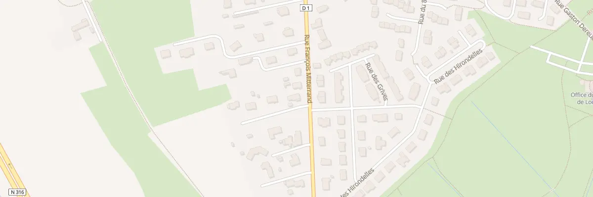 Plan du 922 Rue François Mitterrand à Loon-Plage