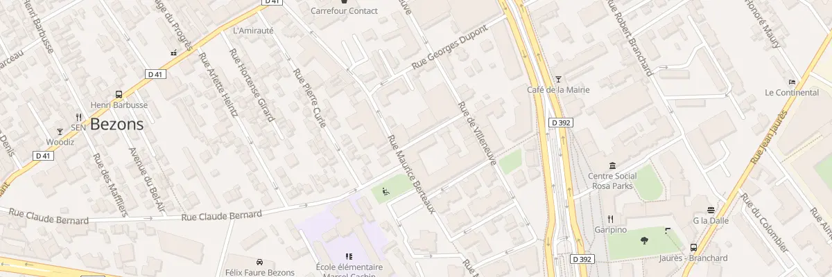 Plan du 28 Rue Maurice Berteaux à Bezons