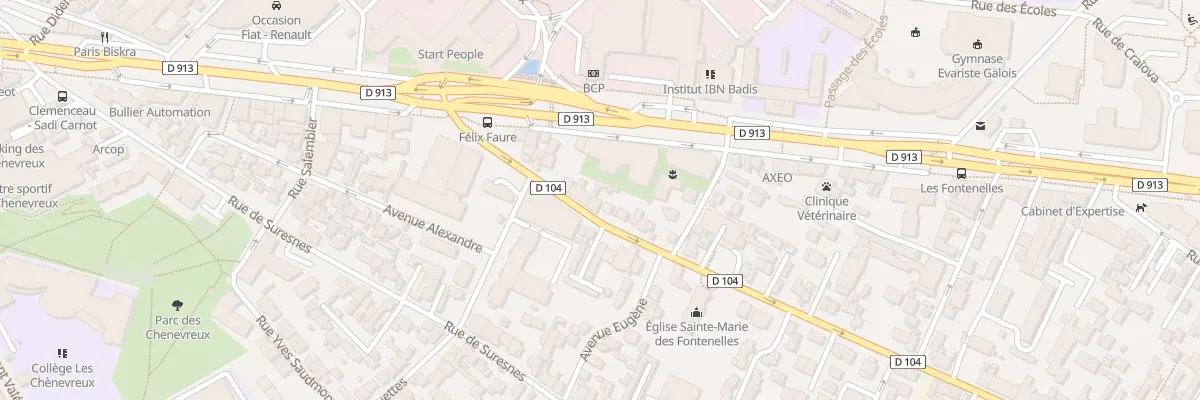 Plan du 15 Av Félix Faure à Nanterre
