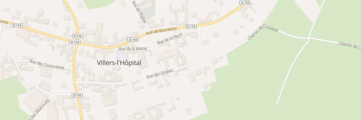 Plan du 2 Rue des Godets à Villers-l’Hôpital