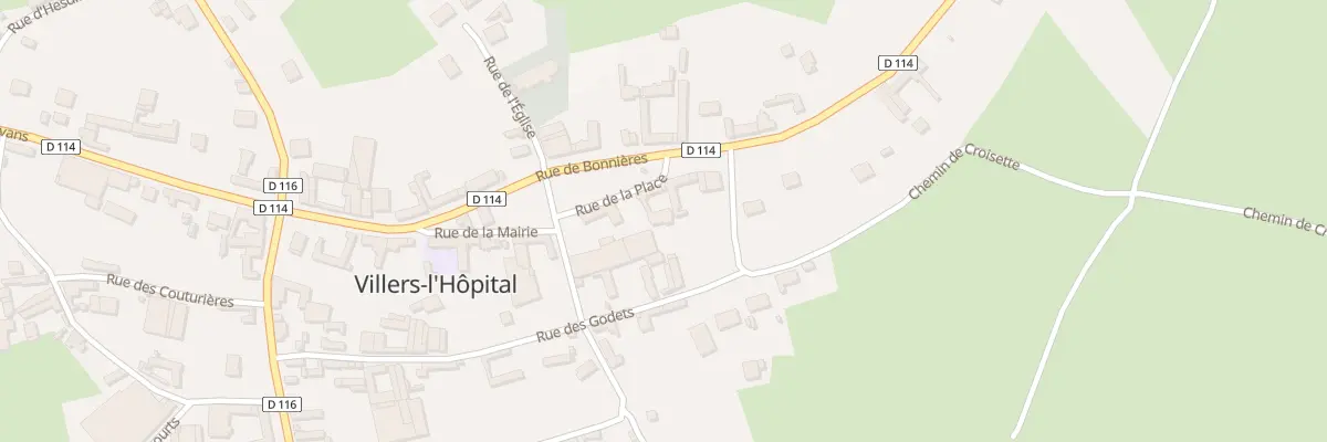 Plan du 1 Rue de la Place à Villers-l’Hôpital