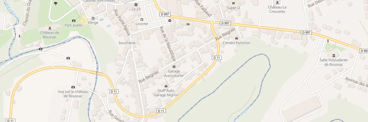 Plan du 24 Rue Reignier à Boussac