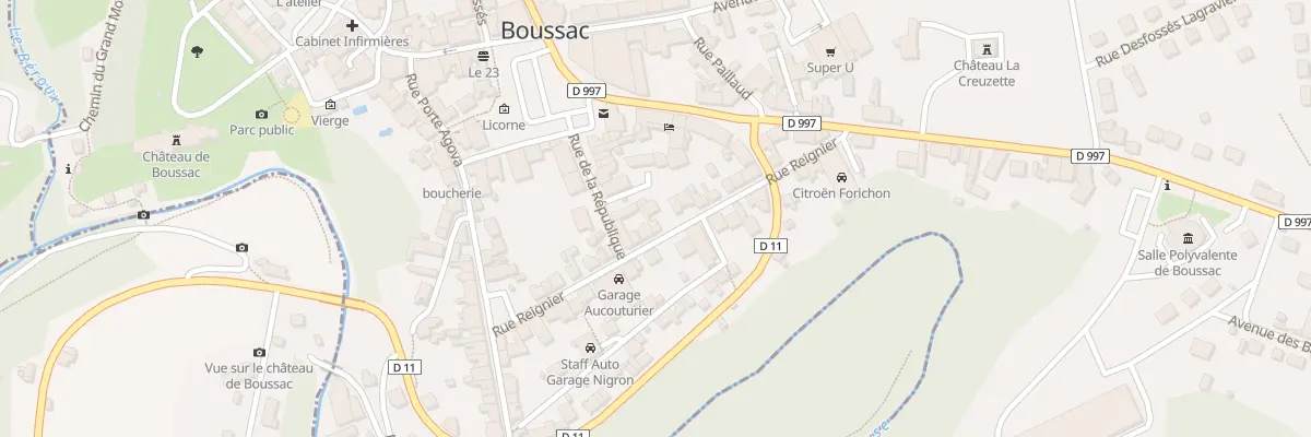 Plan du 23 Rue Reignier à Boussac