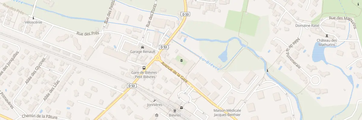 Plan du 6 Av de la Gare à Bièvres