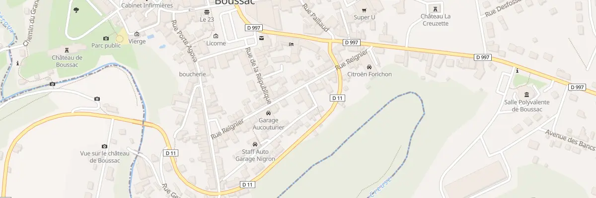 Plan du 28 Rue Reignier à Boussac