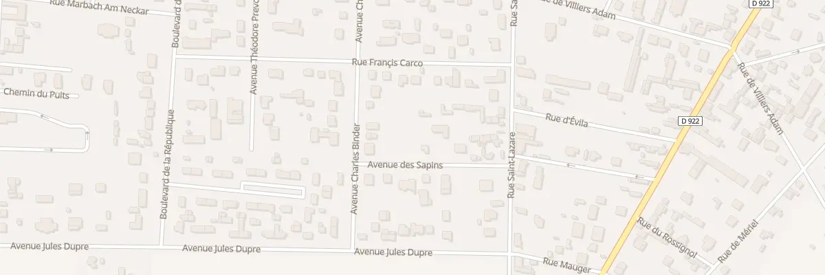 Plan du 3 Av des Sapins à L’Isle-Adam