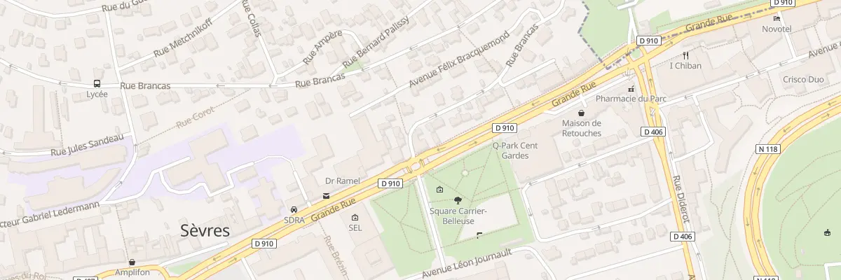 Plan du 2 Rue Brancas à Sèvres