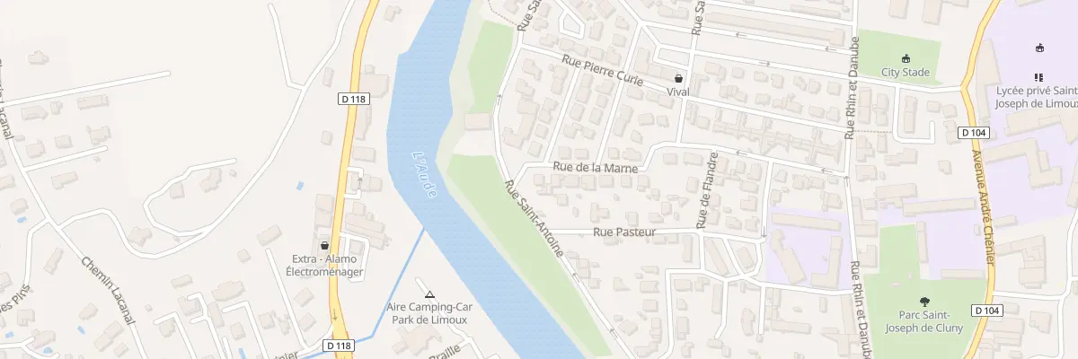 Plan du 2 Rue de la Marne à Limoux