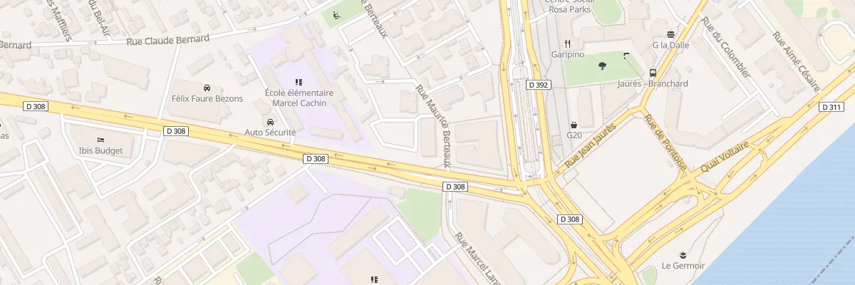 Plan du 1 Rue Maurice Berteaux à Bezons