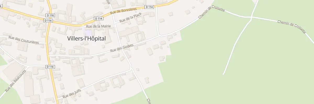 Plan du 5 Rue des Godets à Villers-l’Hôpital
