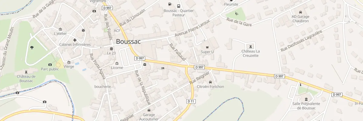 Plan du 11 Rue du Onze Novembre à Boussac